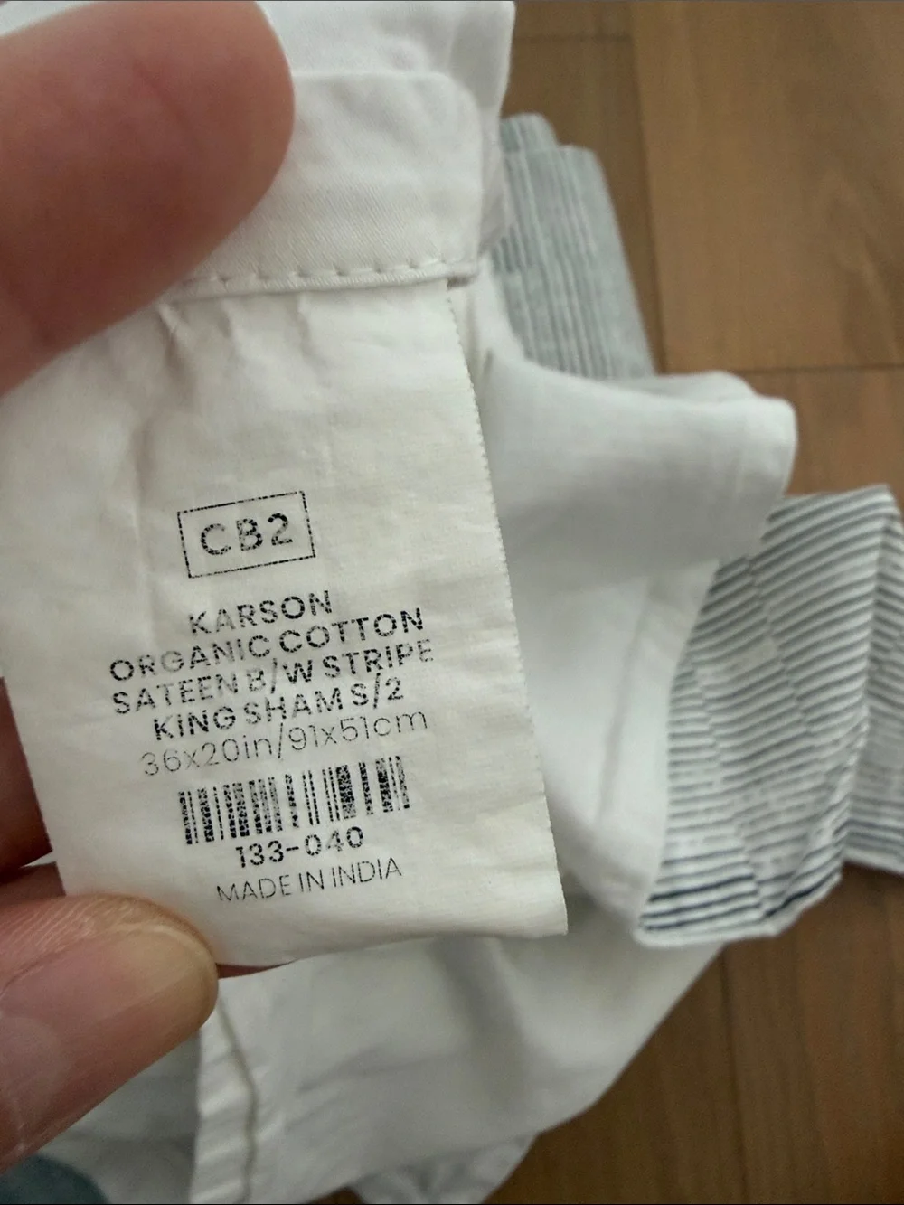 CB2 White & Black Striped Chino Pants